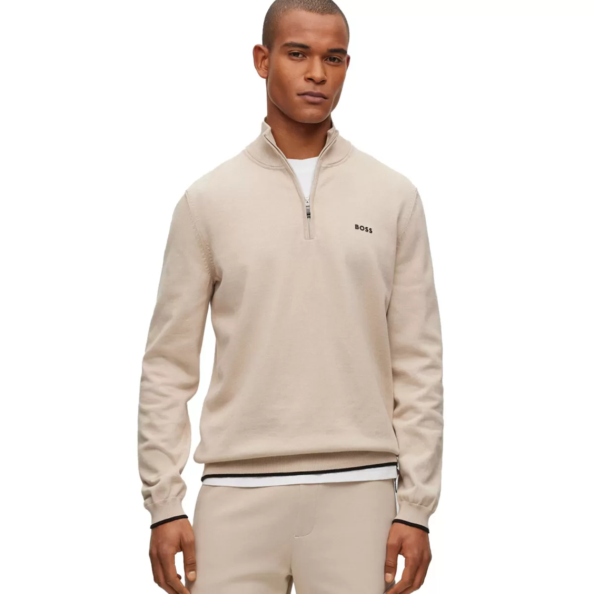 Cheap Men's Zallo Golf Quarter Zip Mid Layer Men Men's Golf Sweaters