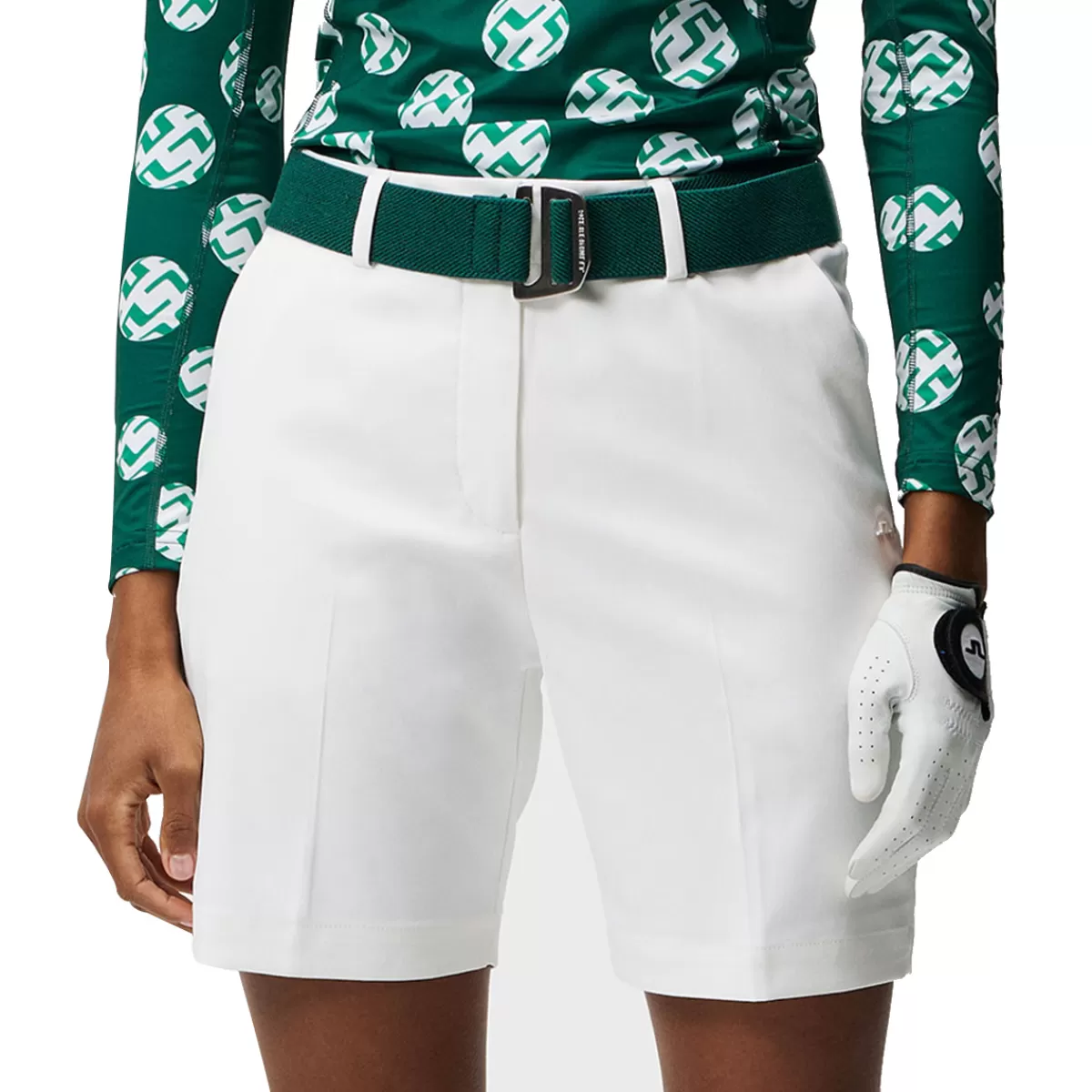 Cheap J Lindeberg J.Lindeberg Ladies Gwen Golf Shorts White