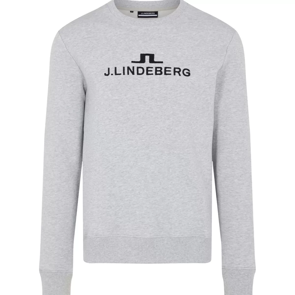 Fashion J.Lindeberg Men's Alpha Crew Golf Midlayer Men Men's Golf Sweaters