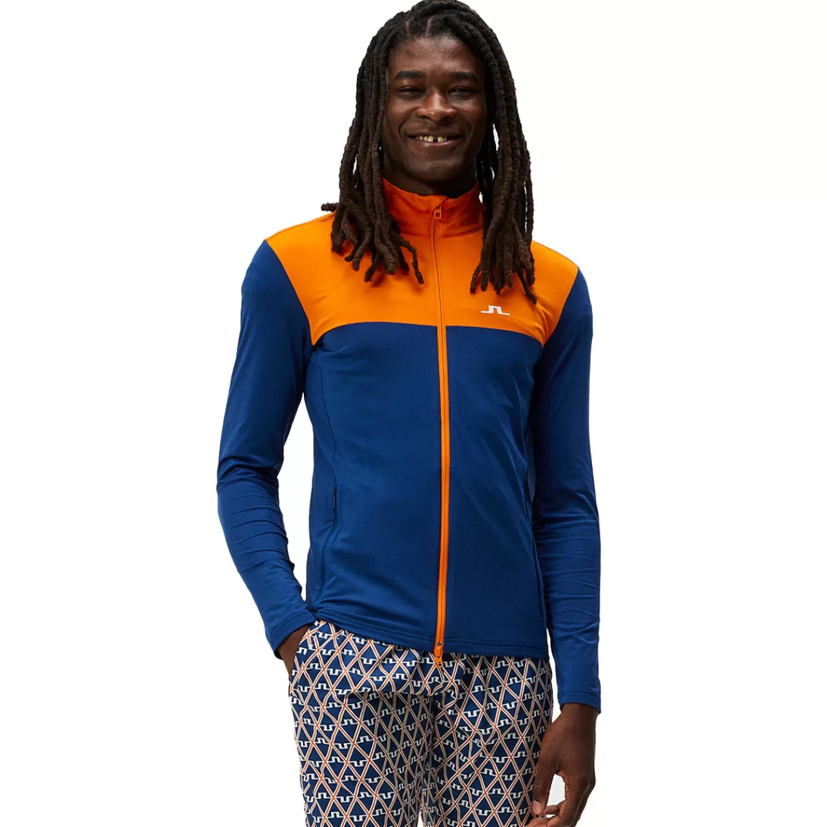 Best Sale J.Lindeberg Men's Banks Full Zip Golf Mid Layer Men Men's Golf Jackets