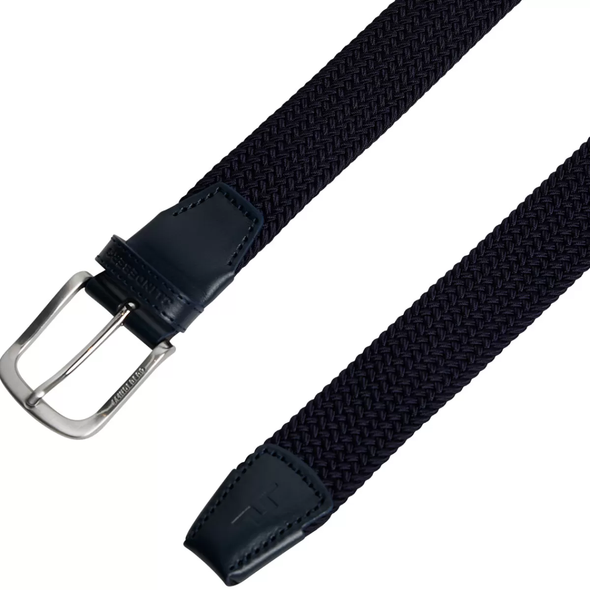Shop J.Lindeberg Men's Bernhard Braided Elastic Golf Belt Men Men's Golf Belts