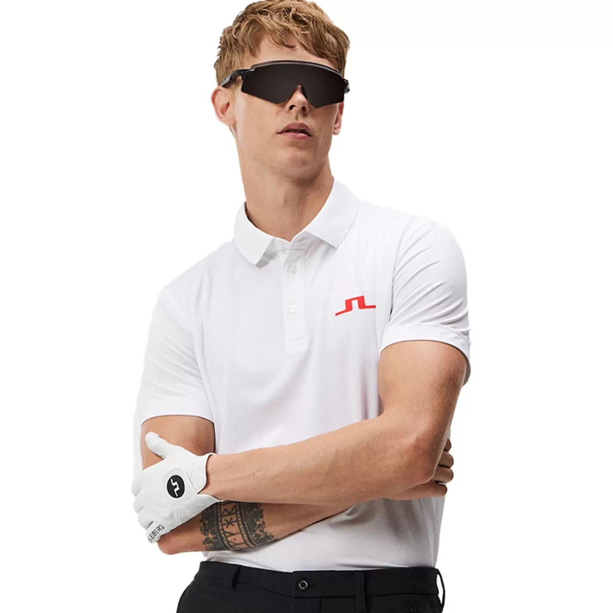 Best J.Lindeberg Men's Bridge Golf Polo Shirt Men Men's Golf Polo Shirts