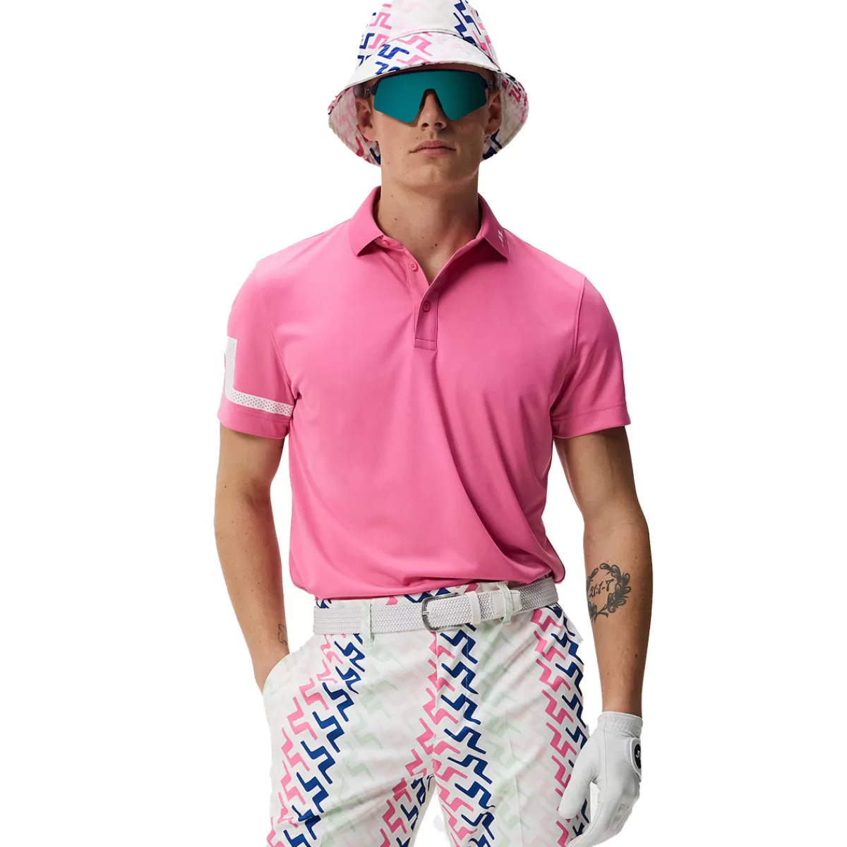 Hot J.Lindeberg Men's Heath Regular Polo Shirt Men Men's Golf Polo Shirts