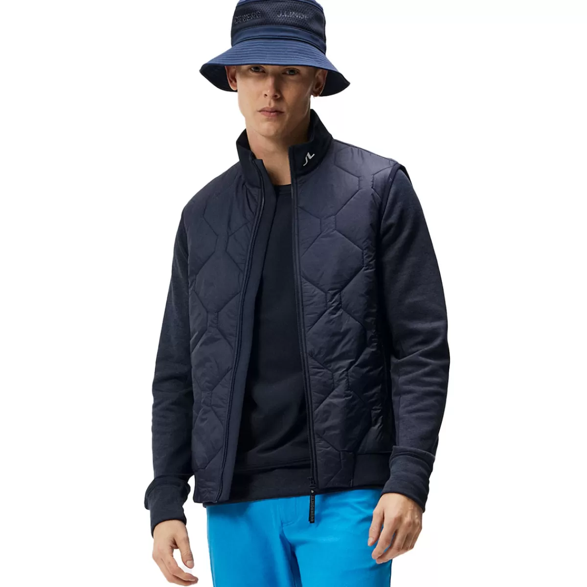 Store J.Lindeberg Men's Quilt Hybrid Golf Gilet Men Men's Golf Sweaters