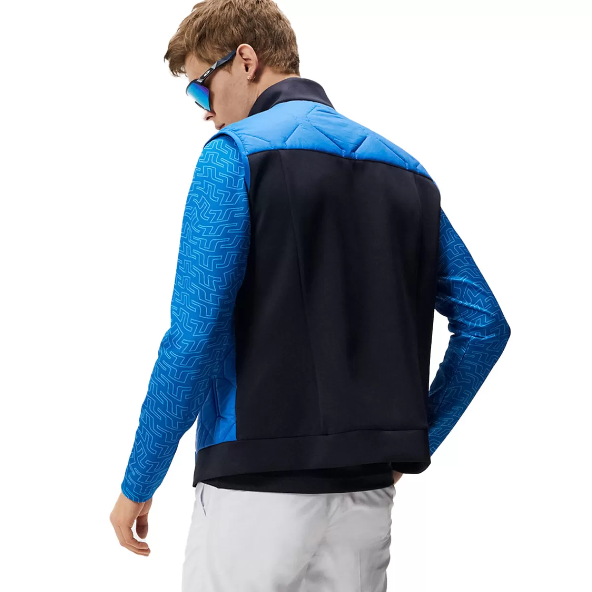 Clearance J.Lindeberg Men's Quilt Hybrid Golf Gilet Men Men's Golf Sweaters