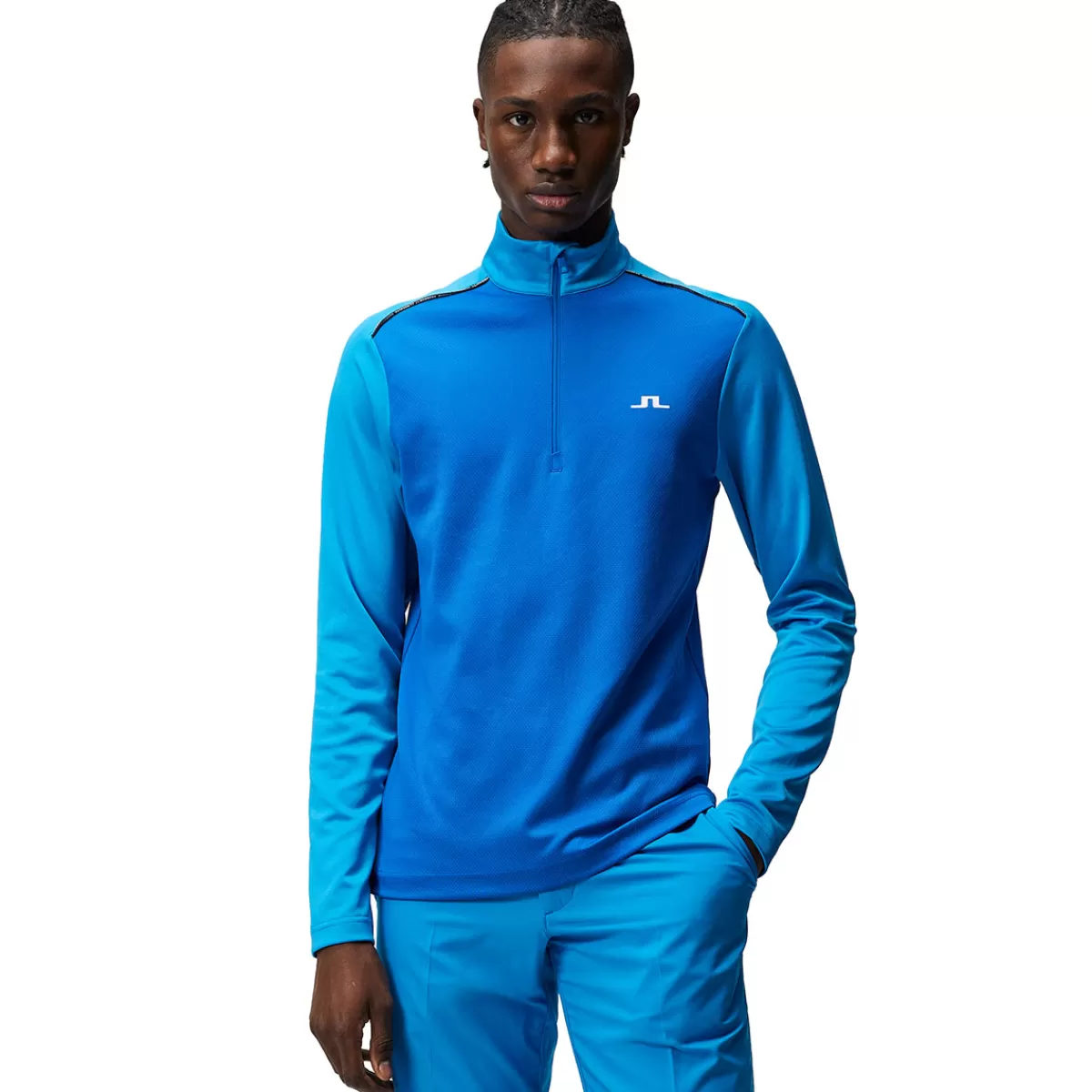 Best Sale J.Lindeberg Men's Terry Golf Mid Layer Men Men's Golf Sweaters