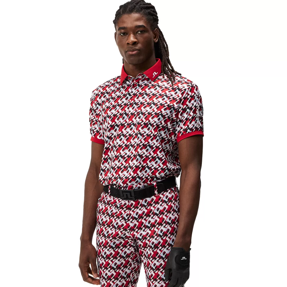 Online J Lindeberg J.Lindeberg Men's Tour Tech Print Golf Polo Shirt