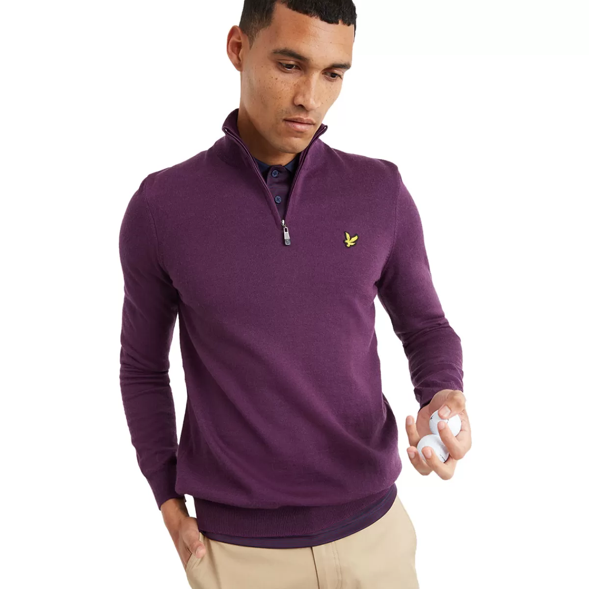 Outlet Men's Half Zip Golf Pullover Men Men's Golf Sweaters