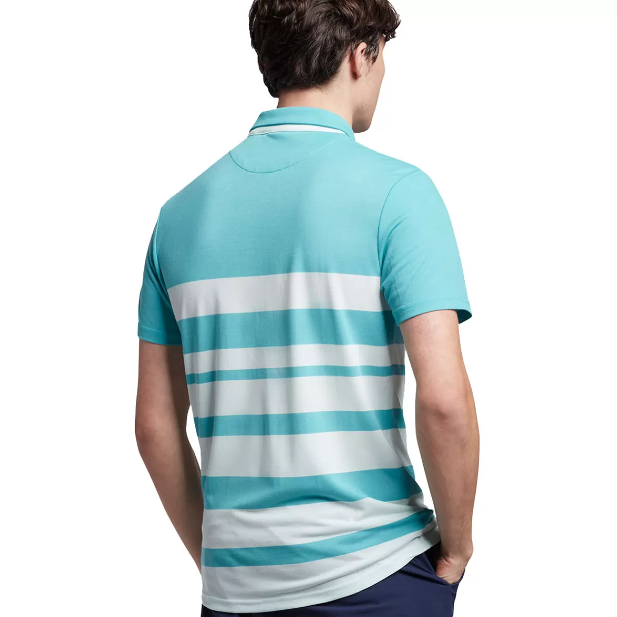 Online Lyle & Scott Men's Lightweight Wide Stripe Stretch Golf Polo Shirt