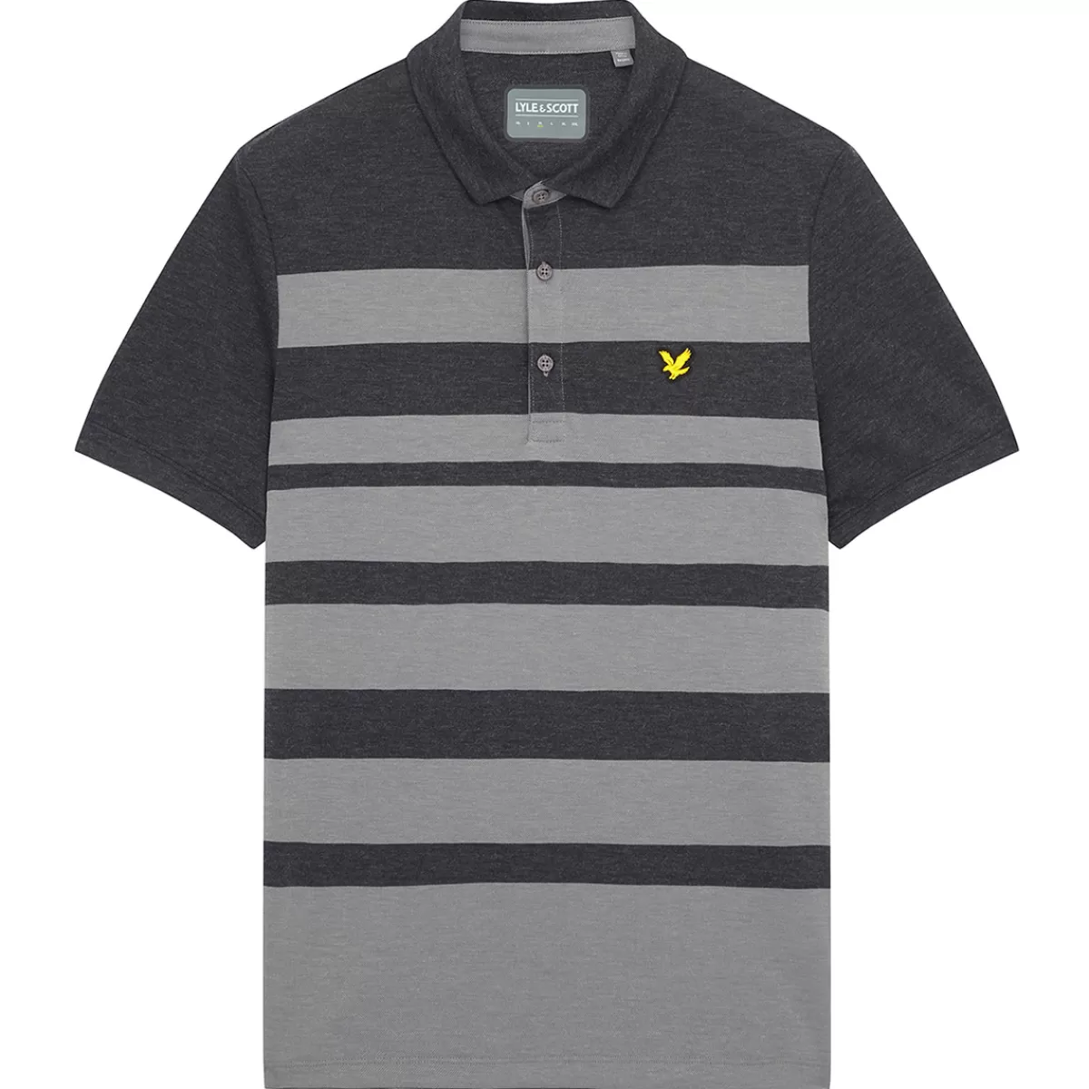 Best Lyle & Scott Men's Lightweight Wide Stripe Stretch Golf Polo Shirt