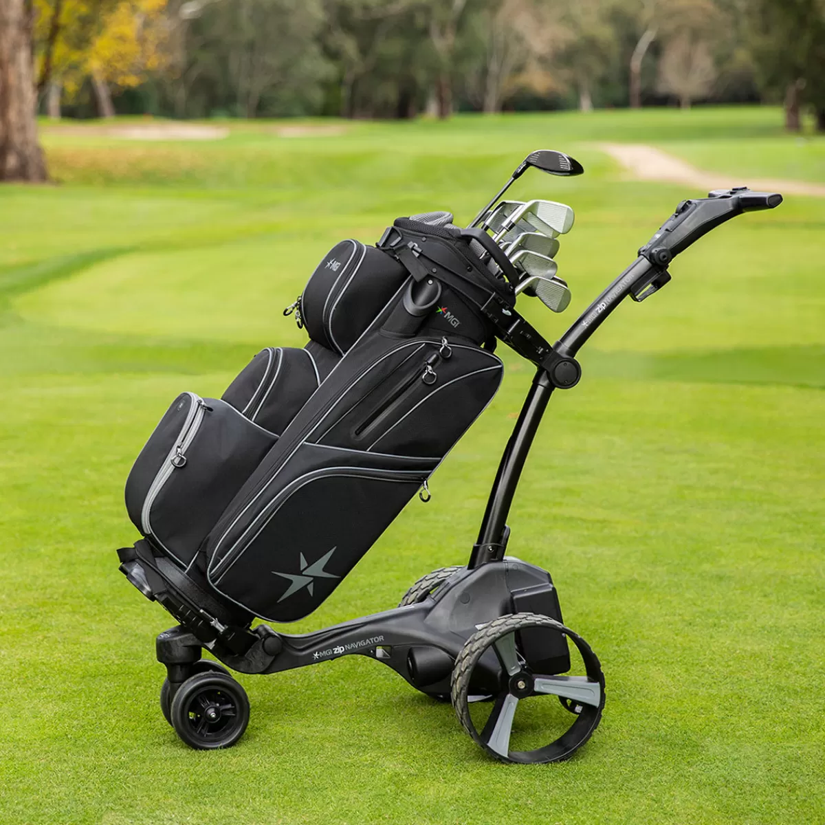 Fashion MGI Golf Mgi Zip Navigator Remote Control Lithium Electric Golf Trolley Black