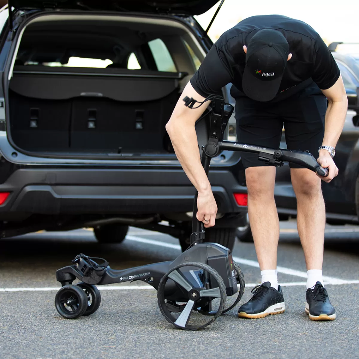 Fashion MGI Golf Mgi Zip Navigator Remote Control Lithium Electric Golf Trolley Black