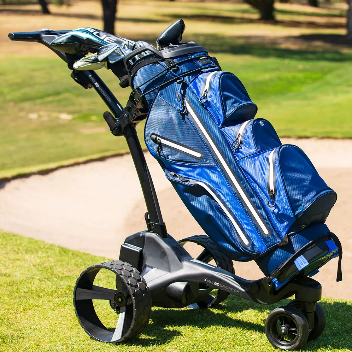 Fashion MGI Golf Mgi Zip Navigator Remote Control Lithium Electric Golf Trolley Black