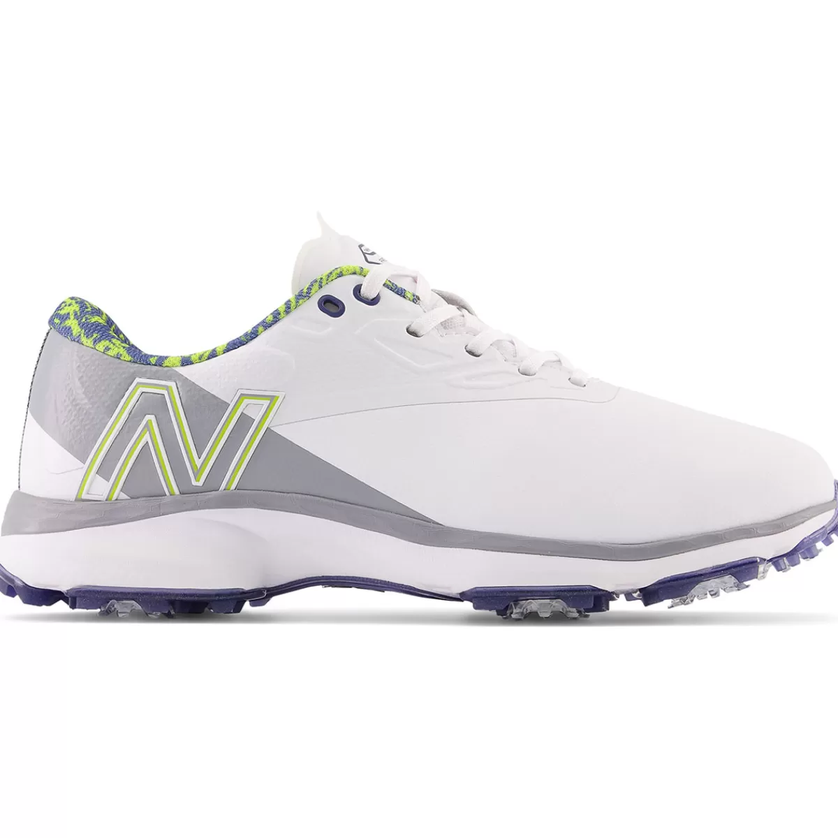 New New Balance Men's Fresh Foam X Defender Waterproof Spiked Golf Shoes White/Grey