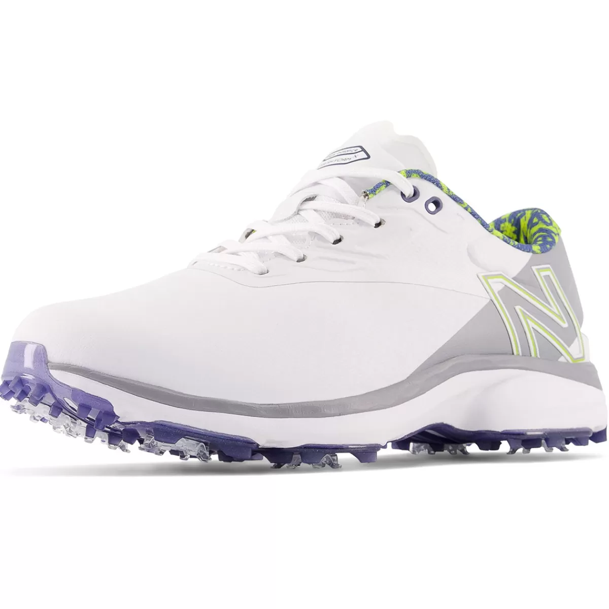 New New Balance Men's Fresh Foam X Defender Waterproof Spiked Golf Shoes White/Grey