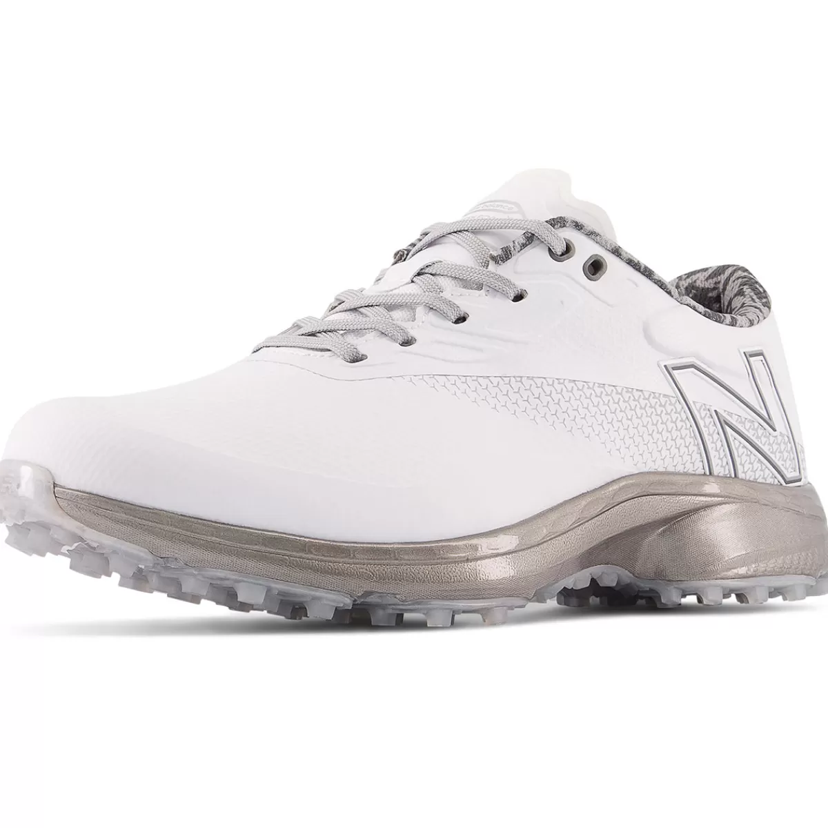 Best New Balance Men's Fresh Foam X Defender Waterproof Spikeless Golf Shoes White/Grey