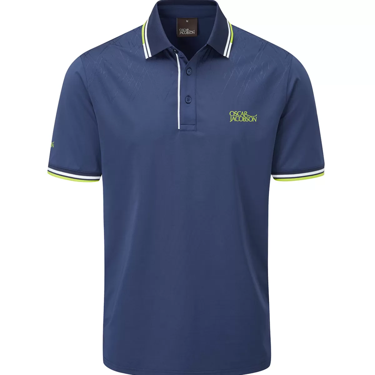 Sale Oscar Jacobson Men's Buxton Stretch Golf Polo Shirt Navy