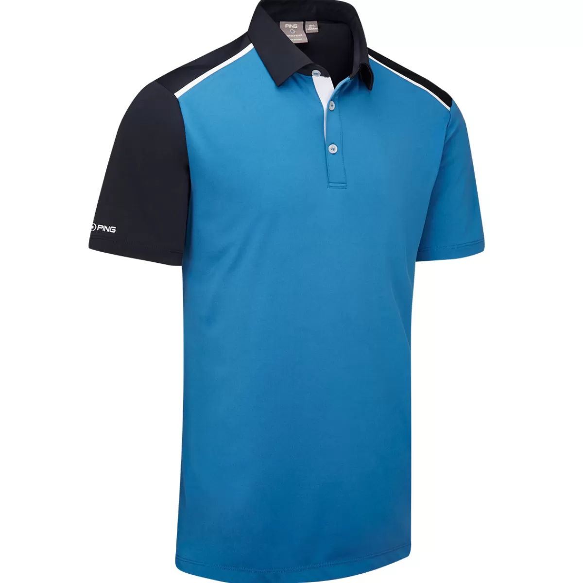 Clearance Ping Men's Mack Golf Polo Shirt Blue