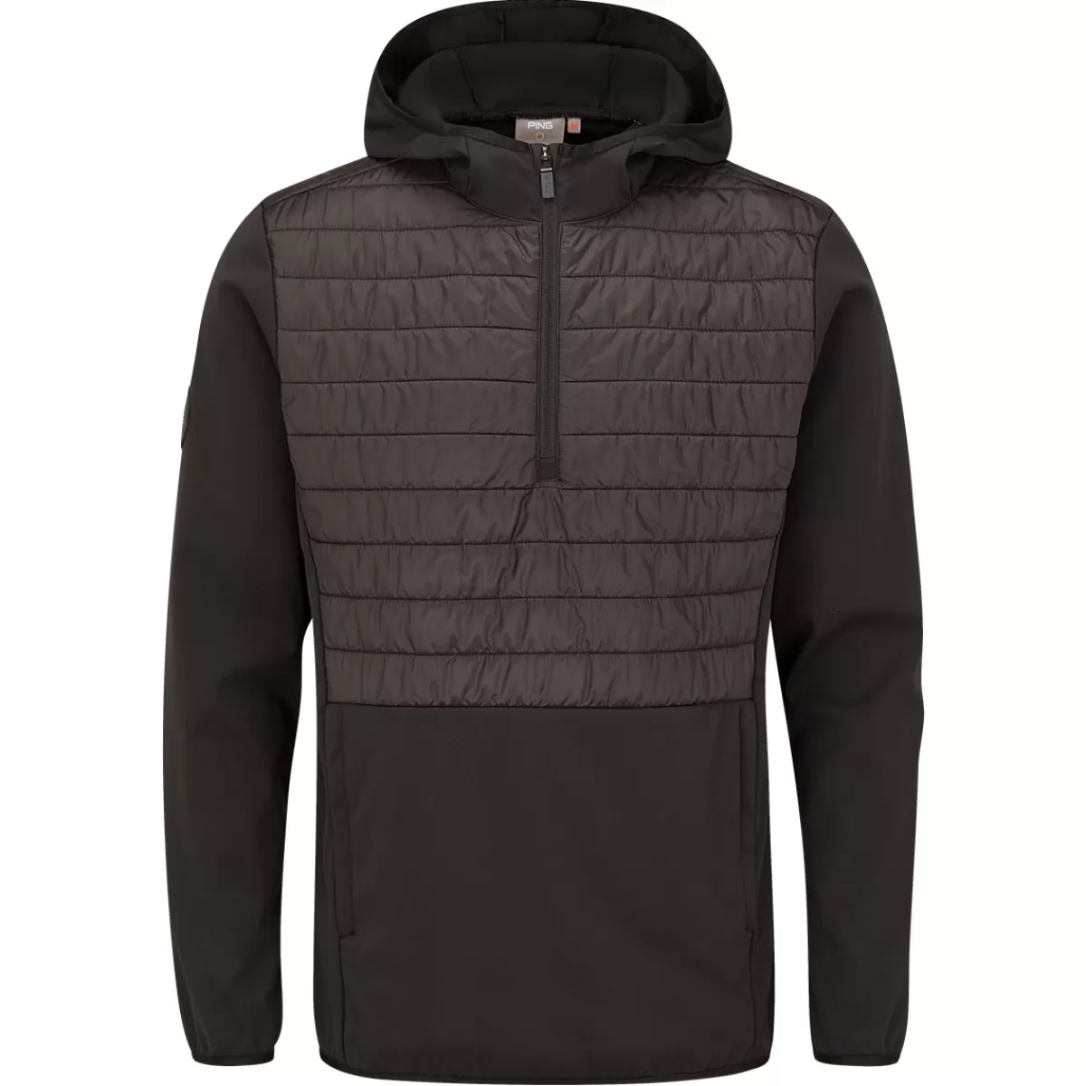 Best Sale Ping Men's Norse S5 Zoned Hooded Half Zip Golf Jacket Black