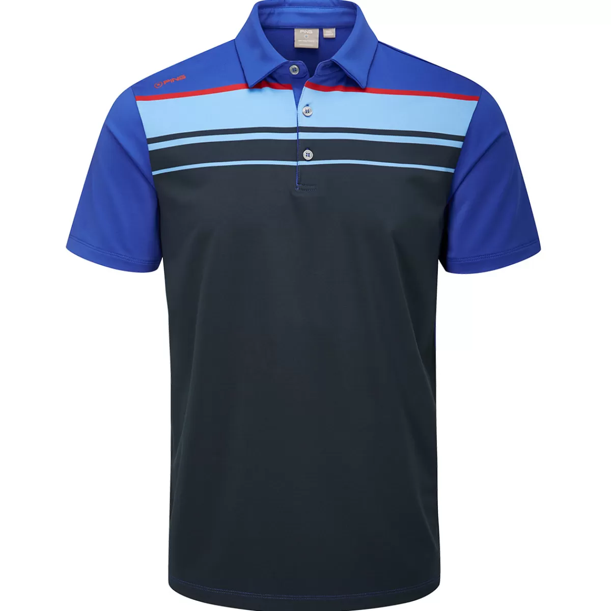 Flash Sale Ping Men's Sinclair Golf Polo Shirt Blue Surf Multi