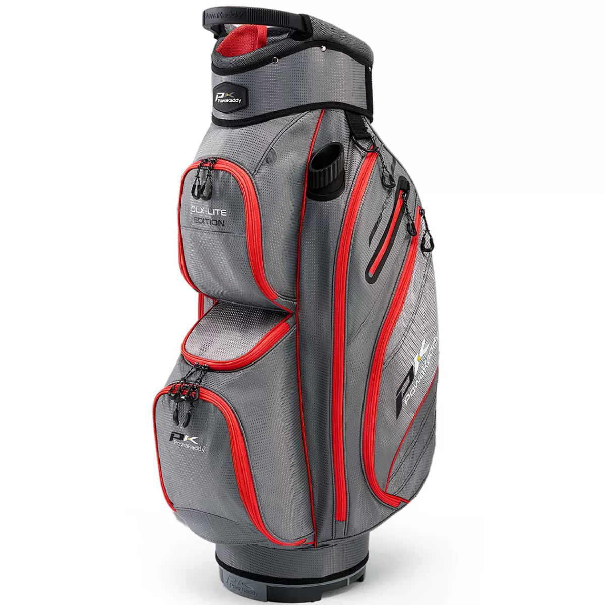 Shop PowaKaddy Dlx-Lite Golf Cart Bag Gunmetal/Red