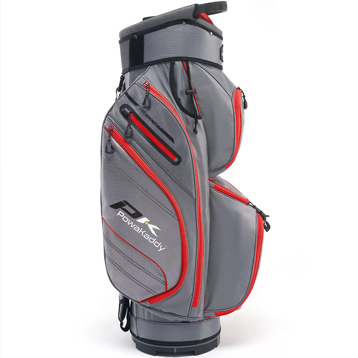 Shop PowaKaddy Dlx-Lite Golf Cart Bag Gunmetal/Red