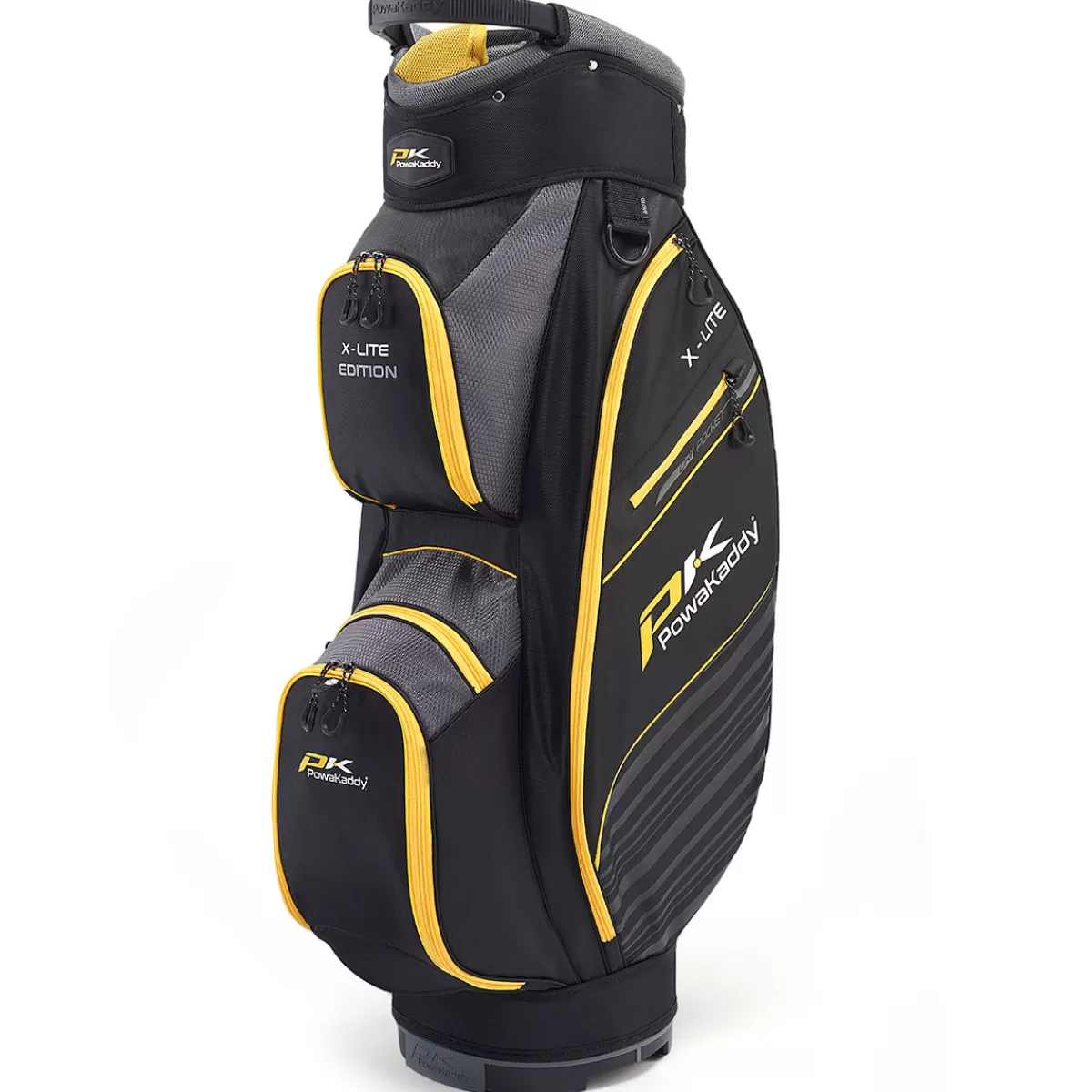Best Sale PowaKaddy X-Lite Edition Golf Cart Bag Black/Gunmetal/Yellow