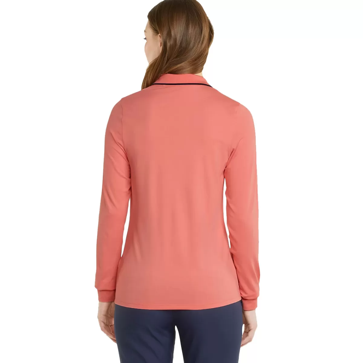 Sale PUMA Golf Puma Ladies Cloudspun Long Sleeve Stretch Golf Polo Shirt Carnation Pink