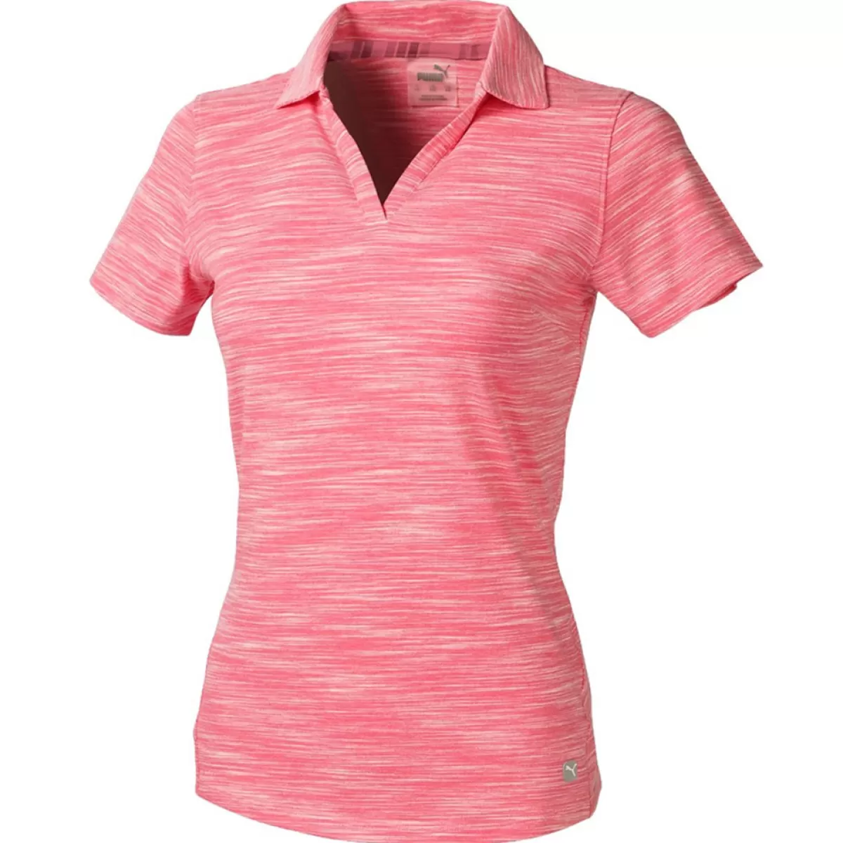 Outlet PUMA Golf Puma Ladies Heather Slub Stretch Golf Polo Shirt Rapture Rose Heather
