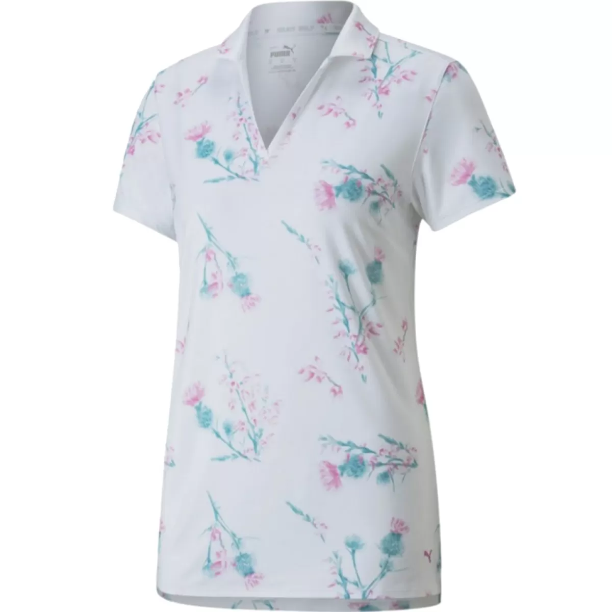 Best Sale PUMA Golf Puma Ladies Mattr Lowlands Stretch Golf Polo Shirt