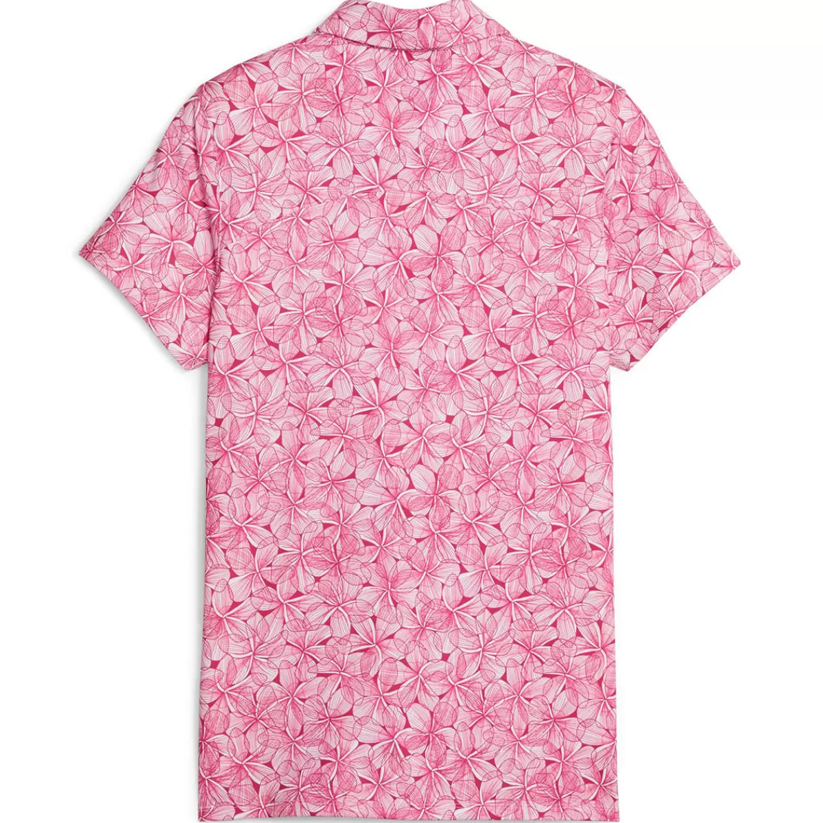 Discount PUMA Golf Puma Ladies Mattr Plumeria Golf Polo Shirt White/Pink