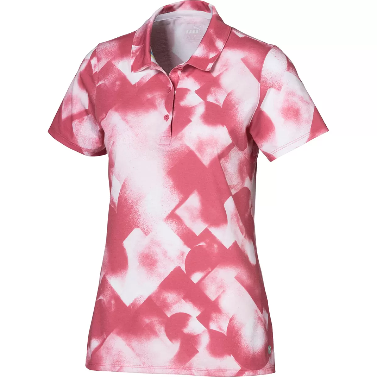 Best Sale PUMA Golf Puma Ladies Soft Geo Stretch Golf Polo Shirt Rapture Rose