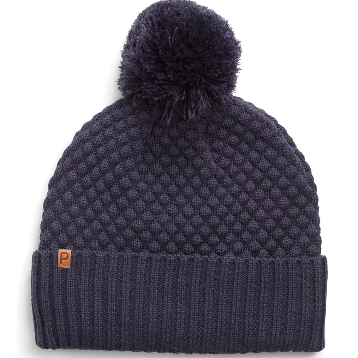 New PUMA Golf Puma Ladies Wrmlbl Pom Golf Beanie Hat Navy Blazer