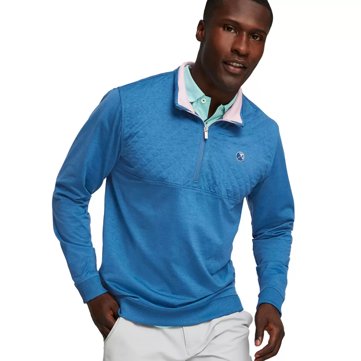 Discount Puma Men's Ap Cloudspun Castle Half Zip Golf Midlayer Men Men's Golf Sweaters