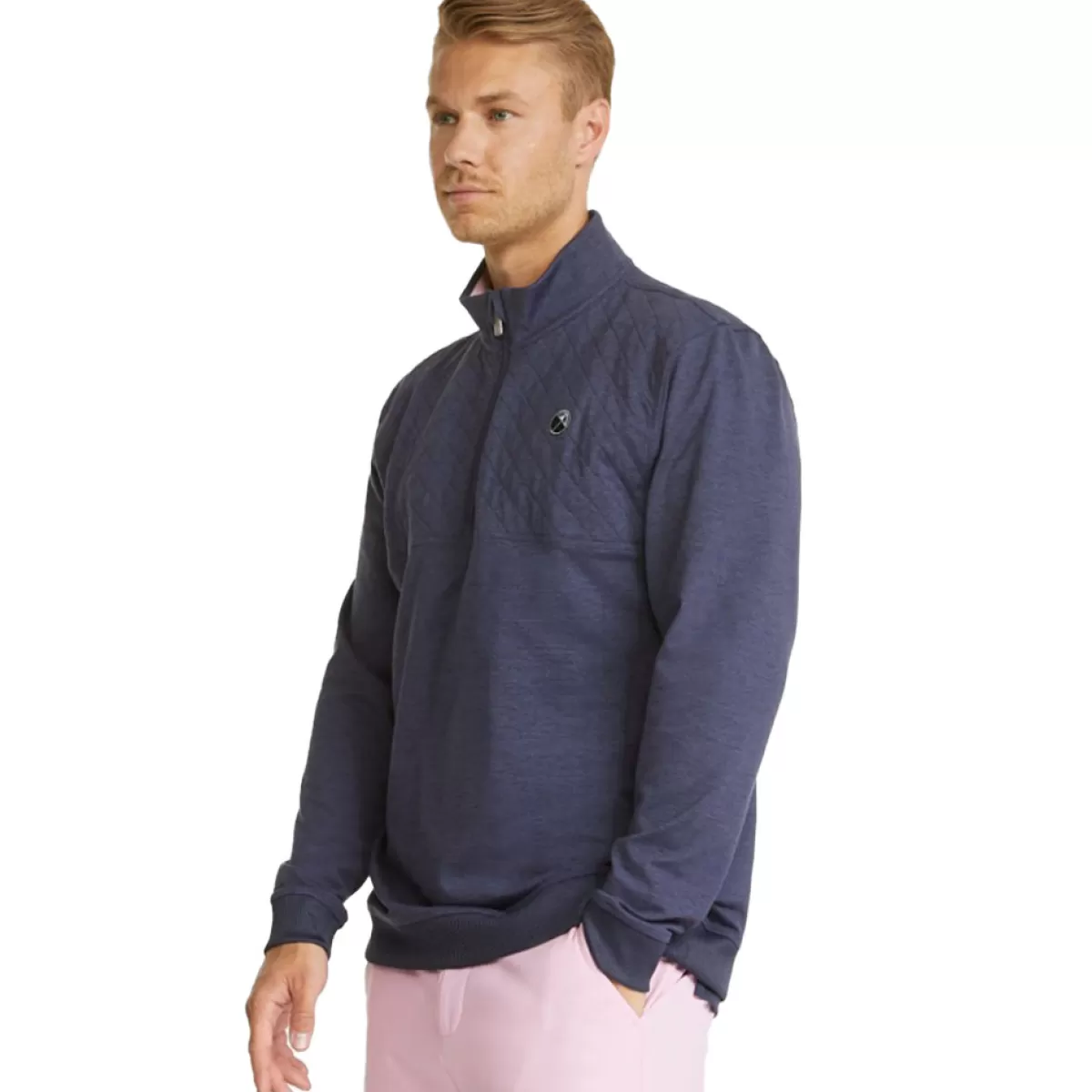 Cheap Puma Men's Ap Cloudspun Castle Half Zip Golf Midlayer Men Men's Golf Sweaters