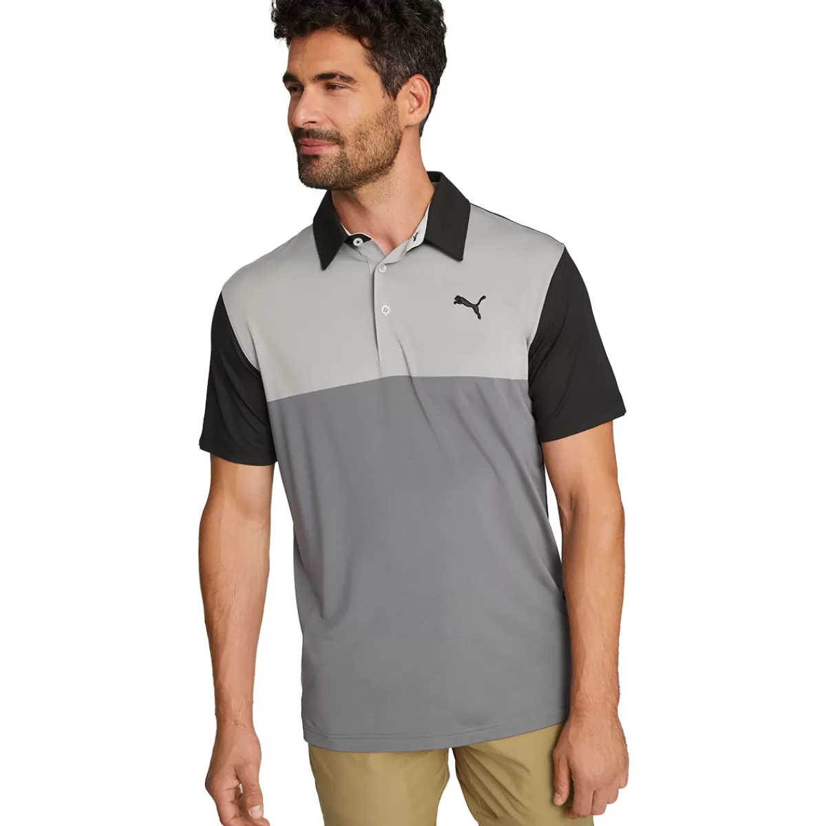 Sale PUMA Golf Puma Men's Cloudspun Colourblock Golf Polo Shirt