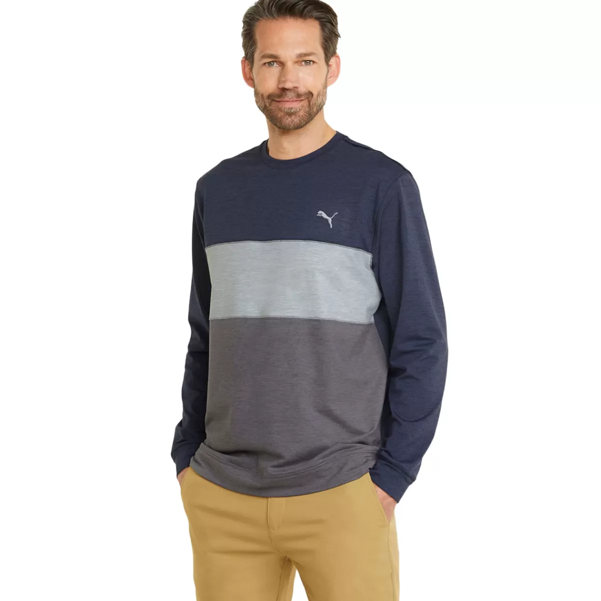 Discount Puma Men's Cloudspun Colourcrewneck Golf Midlayer Men Men's Golf Sweaters