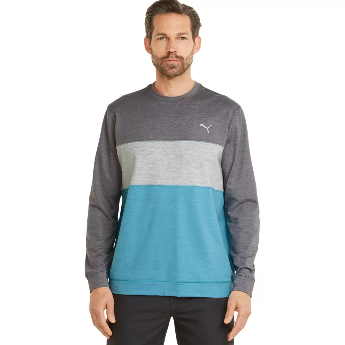 Cheap Puma Men's Cloudspun Colourcrewneck Golf Midlayer Men Men's Golf Sweaters