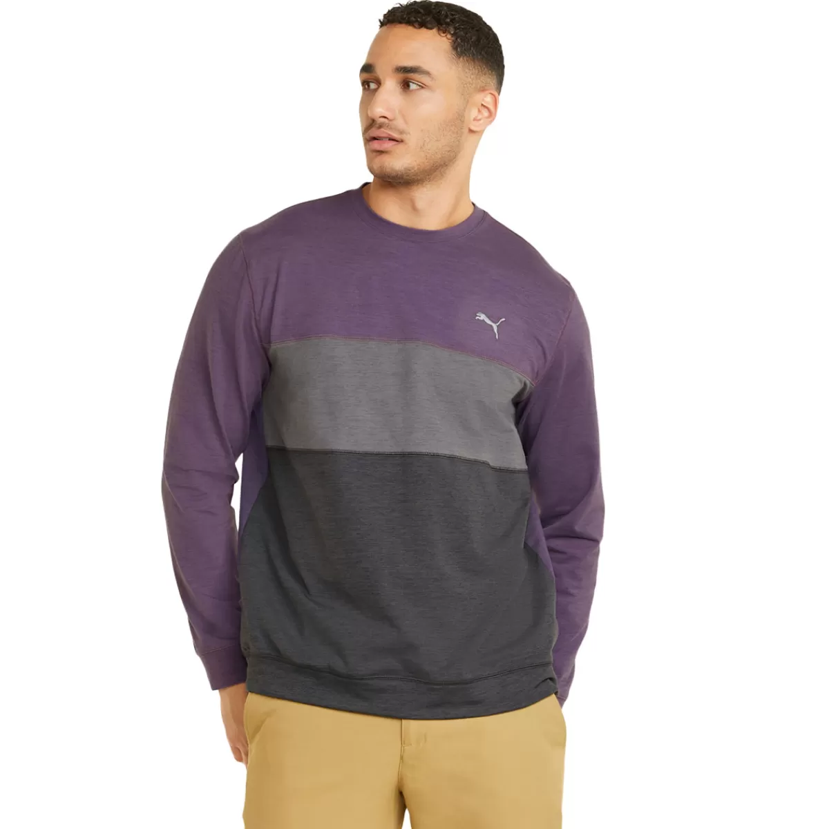 Best Sale Puma Men's Cloudspun Colourcrewneck Golf Midlayer Men Men's Golf Sweaters