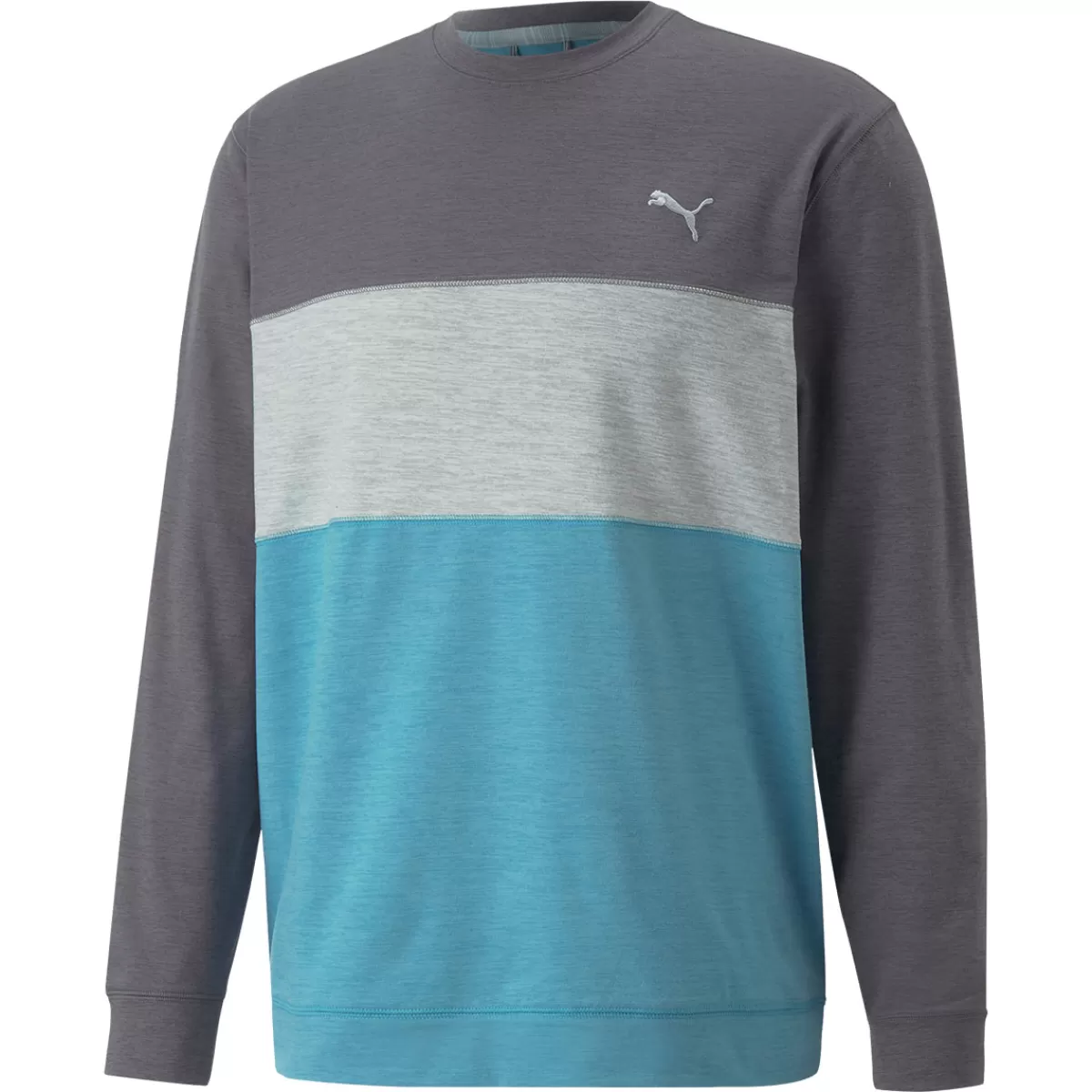 Cheap Puma Men's Cloudspun Colourcrewneck Golf Midlayer Men Men's Golf Sweaters