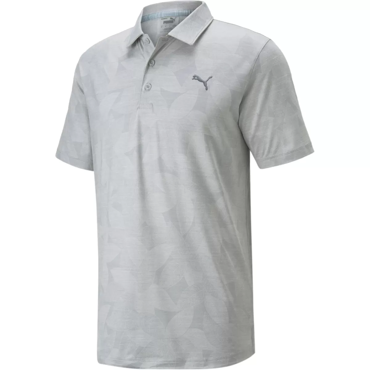 Shop Puma Men's Cloudspun Leaflet Stretch Golf Polo Shirt Men Men's Golf Polo Shirts