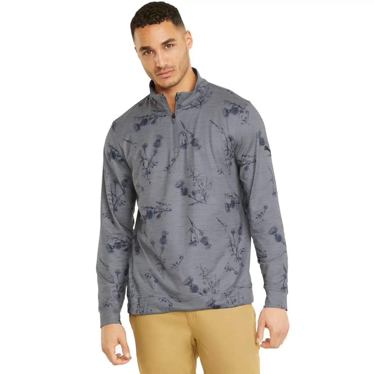 Best Sale Puma Men's Cloudspun Lowlands Half Zip Golf Midlayer Men Men's Golf Sweaters