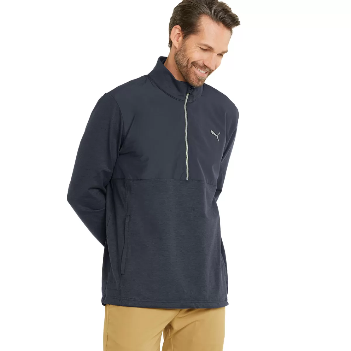 Best Puma Men's Cloudspun Wrmlbl Half Zip Midlayer Men Men's Golf Sweaters