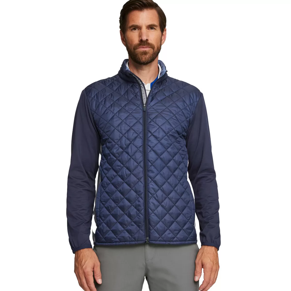 Sale Puma Men's Frost Quilted Full Zip Golf Jacket Men Men's Golf Jackets