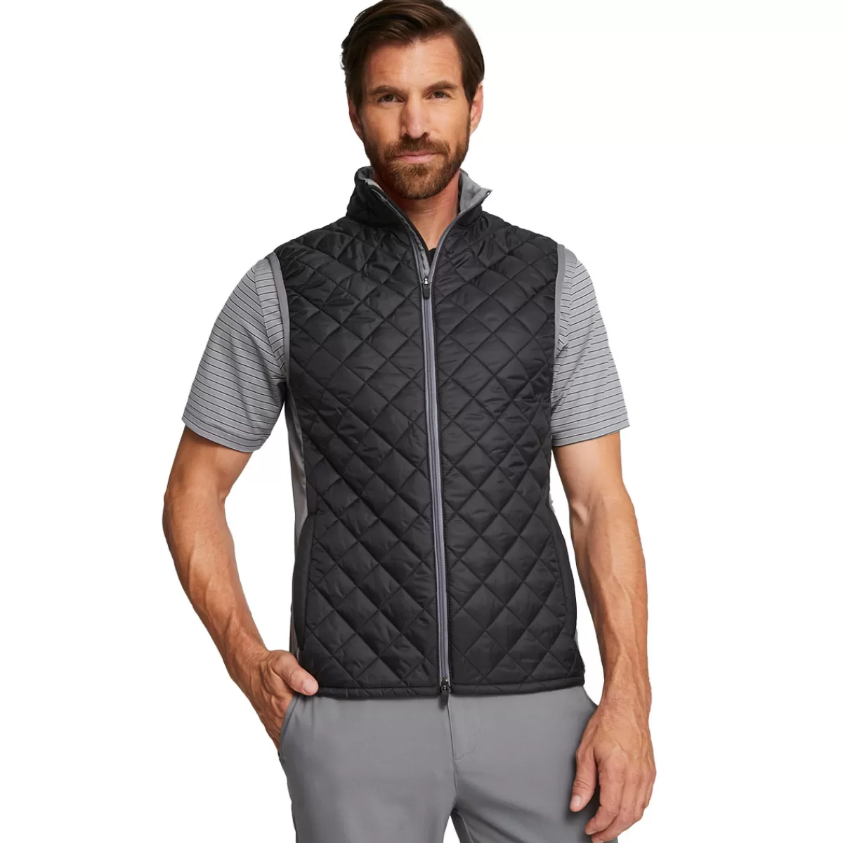 Best Puma Men's Frost Quilted Golf Gilet Men Men's Golf Sweaters