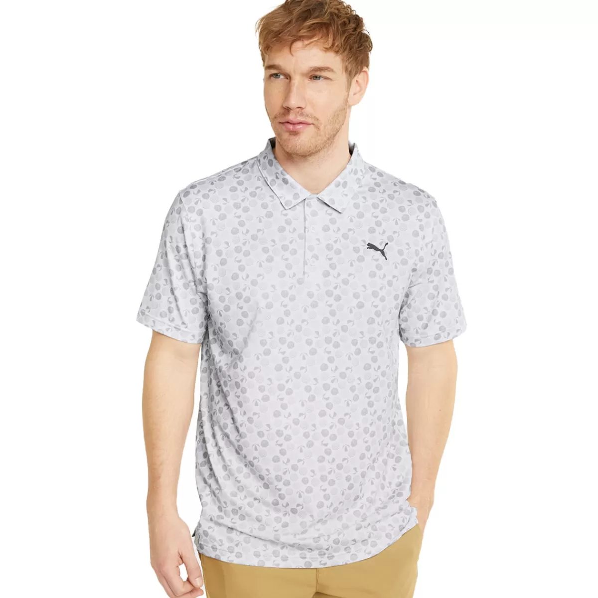 Store PUMA Golf Puma Men's Mattr Beach Trip Stretch Golf Polo Shirt