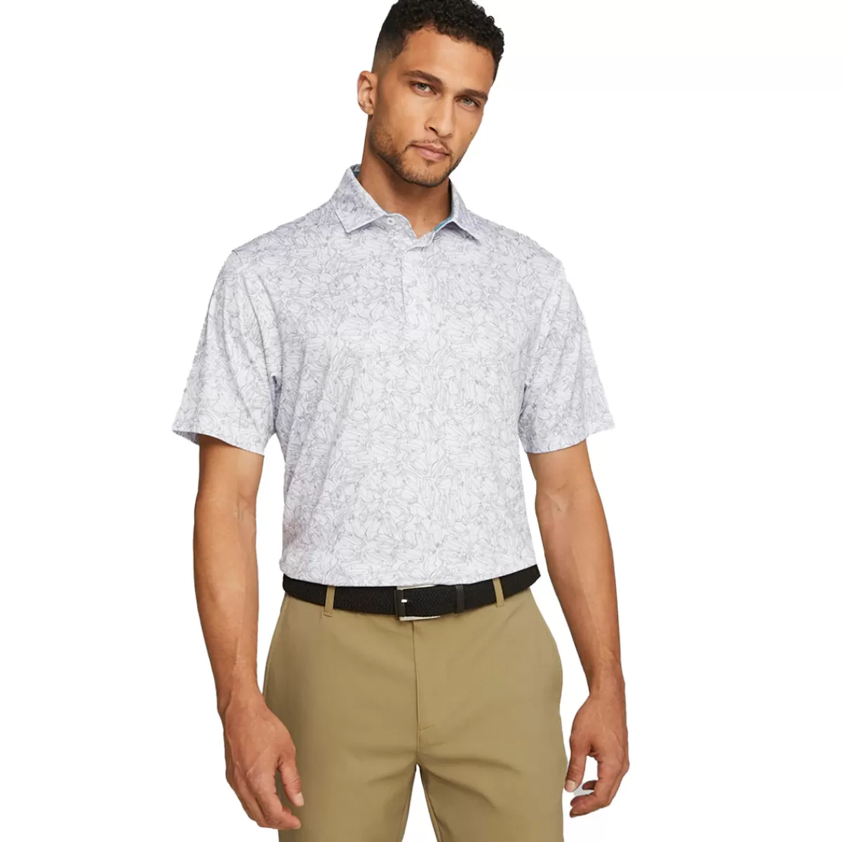 Sale PUMA Golf Puma Men's Mattr Caddy Golf Polo Shirt White/Slate