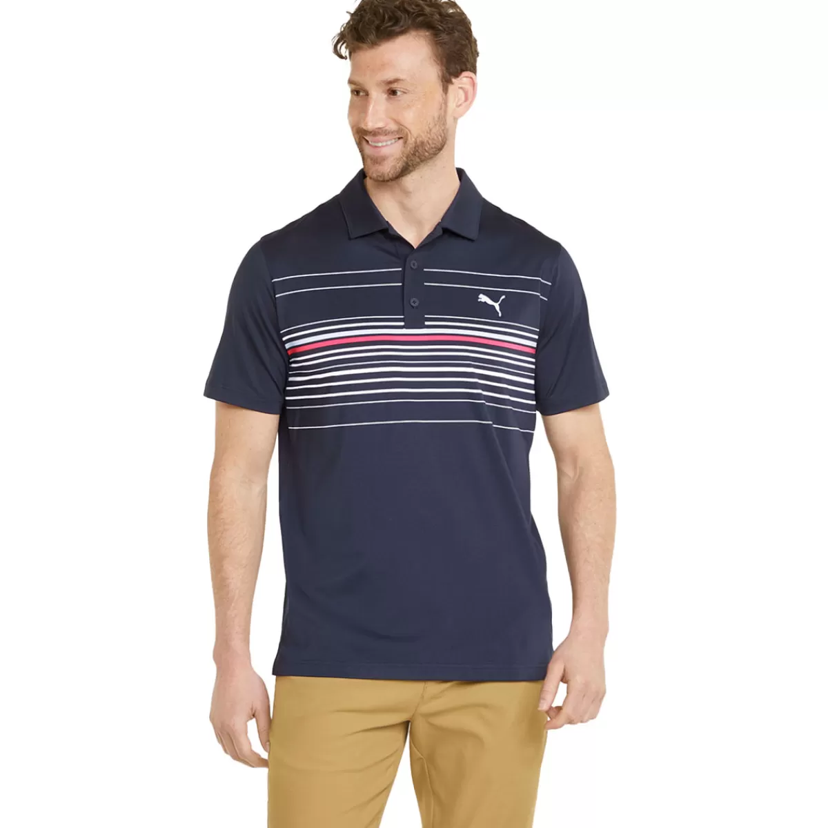 Outlet Puma Men's Mattr Canyon Stretch Golf Polo Shirt Men Men's Golf Polo Shirts