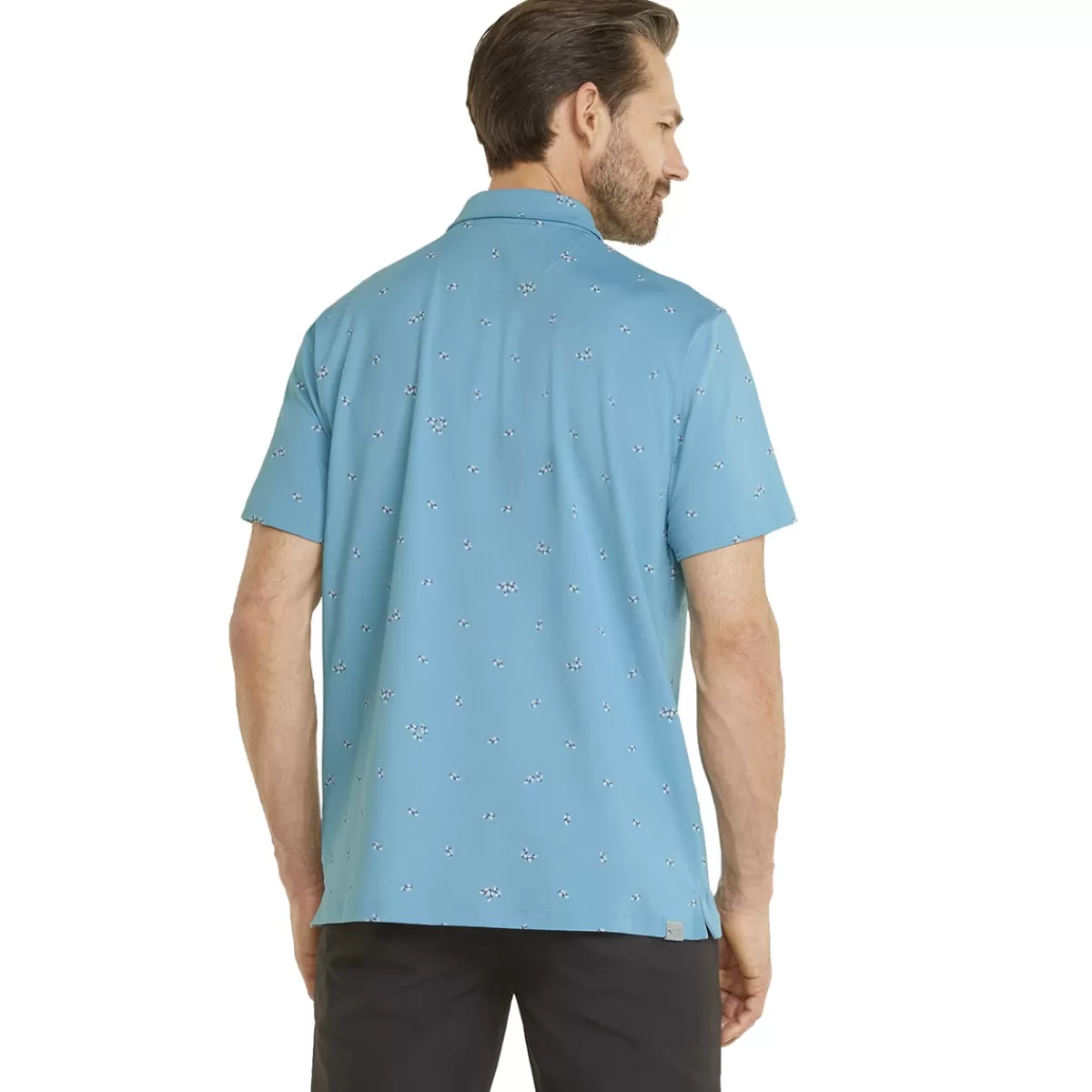 Cheap PUMA Golf Puma Men's Mattr Foliage Golf Polo Shirt Dusty Aqua/Purple/Charcoal