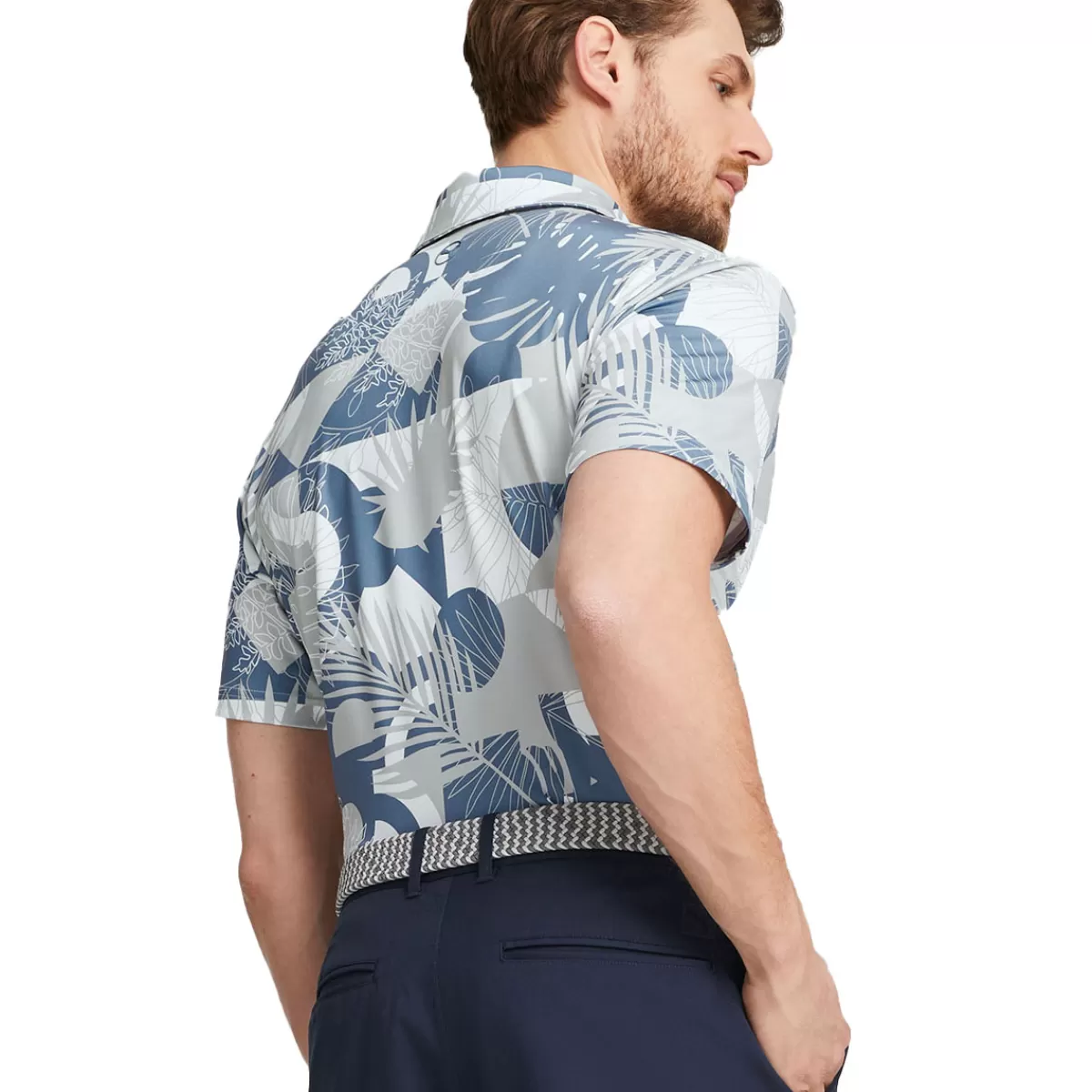 Flash Sale PUMA Golf Puma Men's Mattr Geo Golf Polo Shirt Evening Sky/Navy Blazer